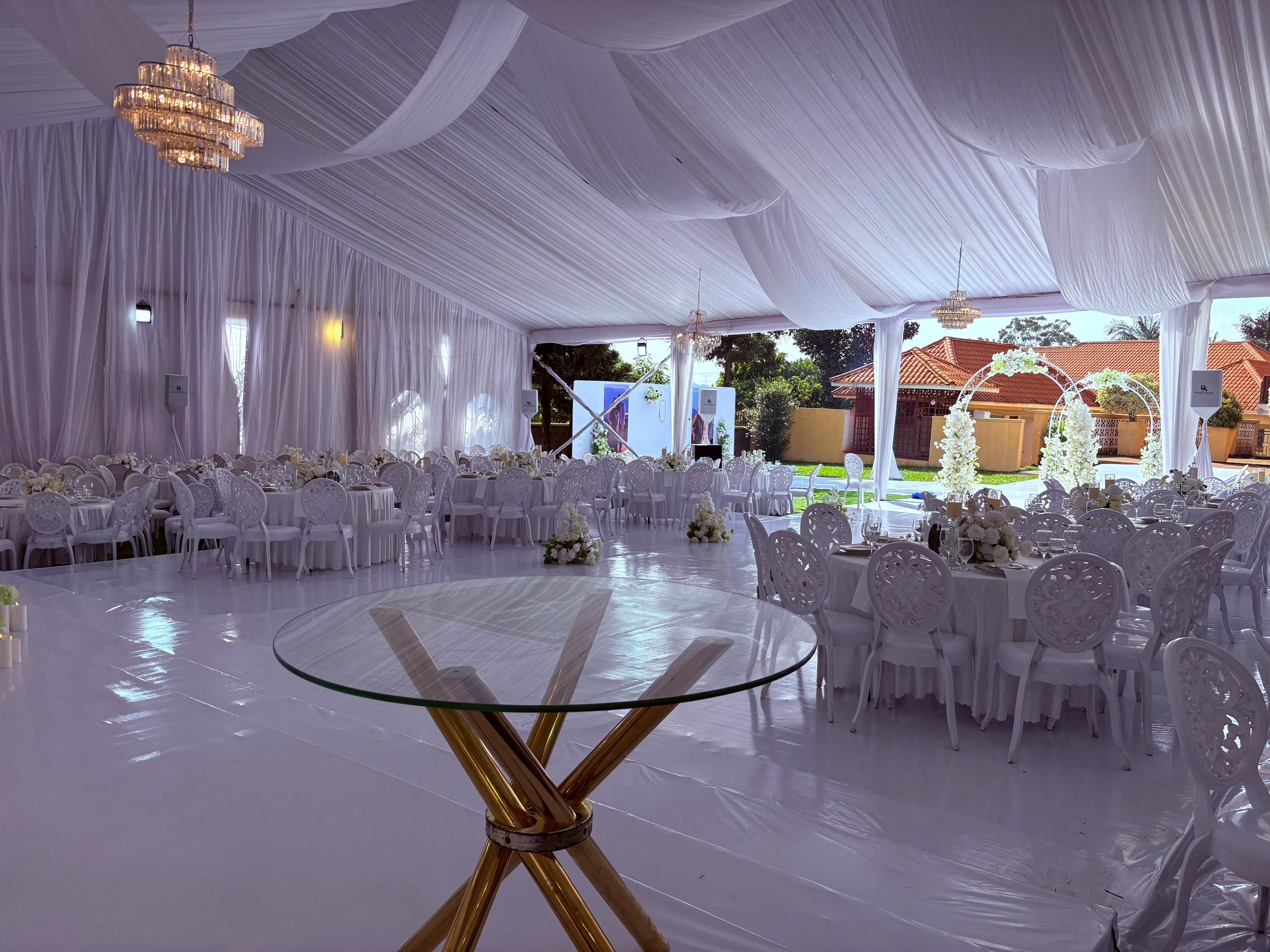 Venue setup at Danma Gardens
